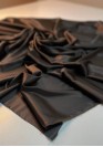 Атласный шелк с эластаном однотонный горький шоколад