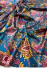 Атласный шелк с эластаном стилизованные цветы