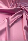 Атласный однотонный шелк с элатаном розовый 