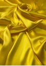 Атласный шелк с эластаном однотонный ярко-желтый